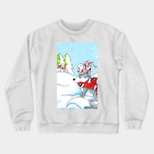 Snowy Friends Crewneck Sweatshirt by KristenOKeefeArt